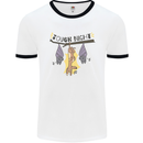 Tough Night Funny Dog Bat Hangover Alcohol Beer Mens Ringer T-Shirt White/Black