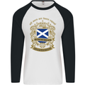 All Men Are Born Equal Scotland Scottish Mens L/S Baseball T-Shirt White/Black