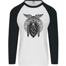 Odin The Vikings Valhalla Thor Gym Nordic Mens L/S Baseball T-Shirt White/Black