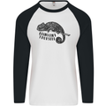 Chameleon Reinvent Yourself Mens L/S Baseball T-Shirt White/Black