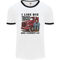 Lorry Driver I Like Big Trucks I Cannot Lie Trucker Mens Ringer T-Shirt White/Black