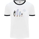 Retro Data Storage Funny Geek Nerd CD PC Mens Ringer T-Shirt White/Black