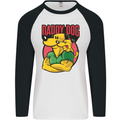 Daddy Dog Fathers Day Mens L/S Baseball T-Shirt White/Black