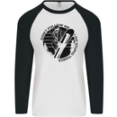 Funny Snowboarder Don't Follow Me Mens L/S Baseball T-Shirt White/Black