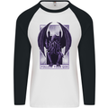 Cthulhu Follow Your God Kraken Mythology Mens L/S Baseball T-Shirt White/Black