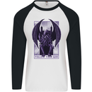 Cthulhu Follow Your God Kraken Mythology Mens L/S Baseball T-Shirt White/Black