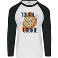 A Tough Cookie MMA Mixed Martial Arts Funny Mens L/S Baseball T-Shirt White/Black