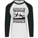 Scuba Dive No Explanation Funny Diving Mens L/S Baseball T-Shirt White/Black