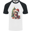 Cute Christmas With Presents and Tree Mens S/S Baseball T-Shirt White/Black