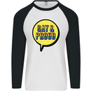Gay and Proud LGBT Pride Awareness Mens L/S Baseball T-Shirt White/Black