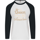 30th Birthday Queen Thirty Years Old 30 Mens L/S Baseball T-Shirt White/Black