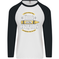 The Time or Crayons Funny Sarcastic Slogan Mens L/S Baseball T-Shirt White/Black