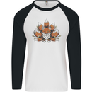A Trippy Fox With Seven Tails Mens L/S Baseball T-Shirt White/Black