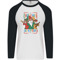 Cinco De Mayo Lets Fiesta Funny Gnomes Mens L/S Baseball T-Shirt White/Black