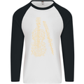 A Violin Cello Mens L/S Baseball T-Shirt White/Black