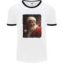 Black Santa's Got Soul Christmas Xmas Mens Ringer T-Shirt White/Black