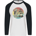 Cat I Do What I Want Funny Coffee Mens L/S Baseball T-Shirt White/Black
