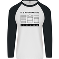 Not Hoarding Photography Photographer Camera Mens L/S Baseball T-Shirt White/Black