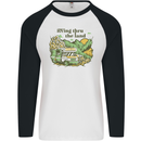 RVing Thru the Land RV Motorhome Camping Mens L/S Baseball T-Shirt White/Black