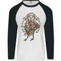 Sons of Odin Viking Valhalla Warrior Mens L/S Baseball T-Shirt White/Black