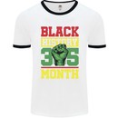 Black History Month Lives Matter African Mens Ringer T-Shirt White/Black