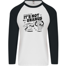 Funny Climate Change Its Not Uranus Mens L/S Baseball T-Shirt White/Black