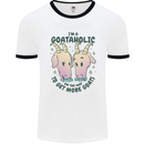Goataholic On the Way to Get More Goats Mens Ringer T-Shirt White/Black