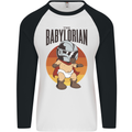 Babylorian Funny Baby Toddler Infant Parody Mens L/S Baseball T-Shirt White/Black