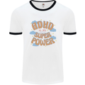 ADHD is My Superpower Mens Ringer T-Shirt White/Black