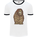 A Funny Owl Mens Ringer T-Shirt White/Black