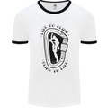 Rock Climbing Live to Climb  Climber Mens Ringer T-Shirt White/Black