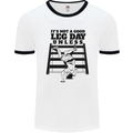 Leg Day Funny Bodybuilding Gym Training Mens Ringer T-Shirt White/Black