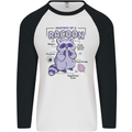 Anatomy of a Racoon Funny Mens L/S Baseball T-Shirt White/Black