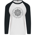Truth is Guided By a Morale Compass Mens L/S Baseball T-Shirt White/Black