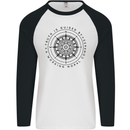 Truth is Guided By a Morale Compass Mens L/S Baseball T-Shirt White/Black