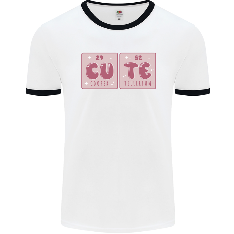 Cute Funny Periodic Table Mens Ringer T-Shirt White/Black