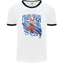 Chase Boys Running Marathon Cross Country Runner Mens Ringer T-Shirt White/Black