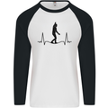 Tightrope Walking Walker Funambulism Mens L/S Baseball T-Shirt White/Black