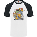 Dungeons & Lizards Role Play Games RPG Mens S/S Baseball T-Shirt White/Black