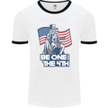 Be One With 4th of July American Independence Mens Ringer T-Shirt White/Black