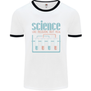 Science Like Religion Atheist Atheism Evolution Mens Ringer T-Shirt White/Black