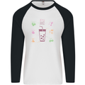 Detox Juice Hangover Cure Healthy Mens L/S Baseball T-Shirt White/Black