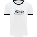 Dinghy Rapids White Water Rafting Whitewater Mens Ringer T-Shirt White/Black