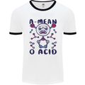 A Mean O Acid Funny Angry Biology Mens Ringer T-Shirt White/Black