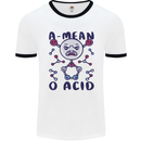 A Mean O Acid Funny Angry Biology Mens Ringer T-Shirt White/Black