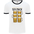 Check Out My Alcohol Six Pack Funny Beer Mens Ringer T-Shirt White/Black