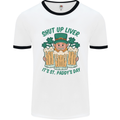 St Patricks Day Shut Up Liver Funny Beer Alcohol Mens Ringer T-Shirt White/Black