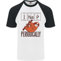 I Nap Funny Periodic Table Sloth Geek Sleep Mens S/S Baseball T-Shirt White/Black