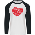 All You Need Is Love Heart Peace Mens L/S Baseball T-Shirt White/Black