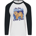 This Guy Loves His Chow Chow Dog Mens L/S Baseball T-Shirt White/Black